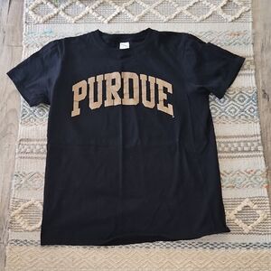 Women's Gildan Black Softstyle PURDUE T-Shirt